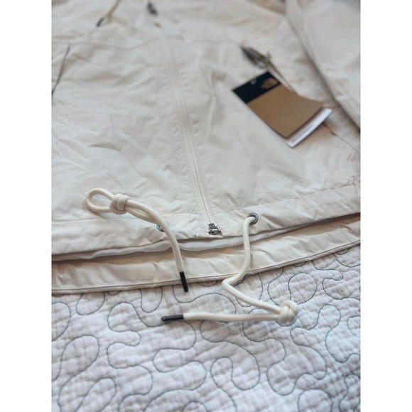 The North Face Womens Antora Rain Hoodie White Dune Lightweight Jacket Small 334 - Picture 2 of 9